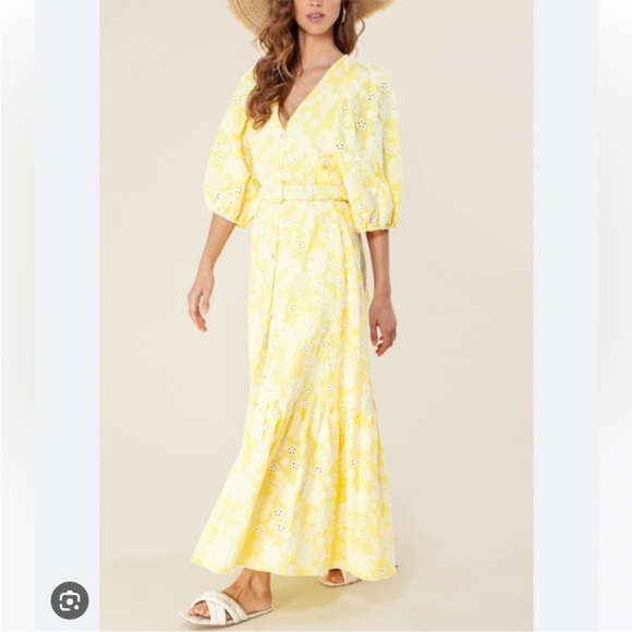 Hale Bob Dresses & Skirts - HALE BOB GAIL MAXI Yellow Floral DRESS Size: S